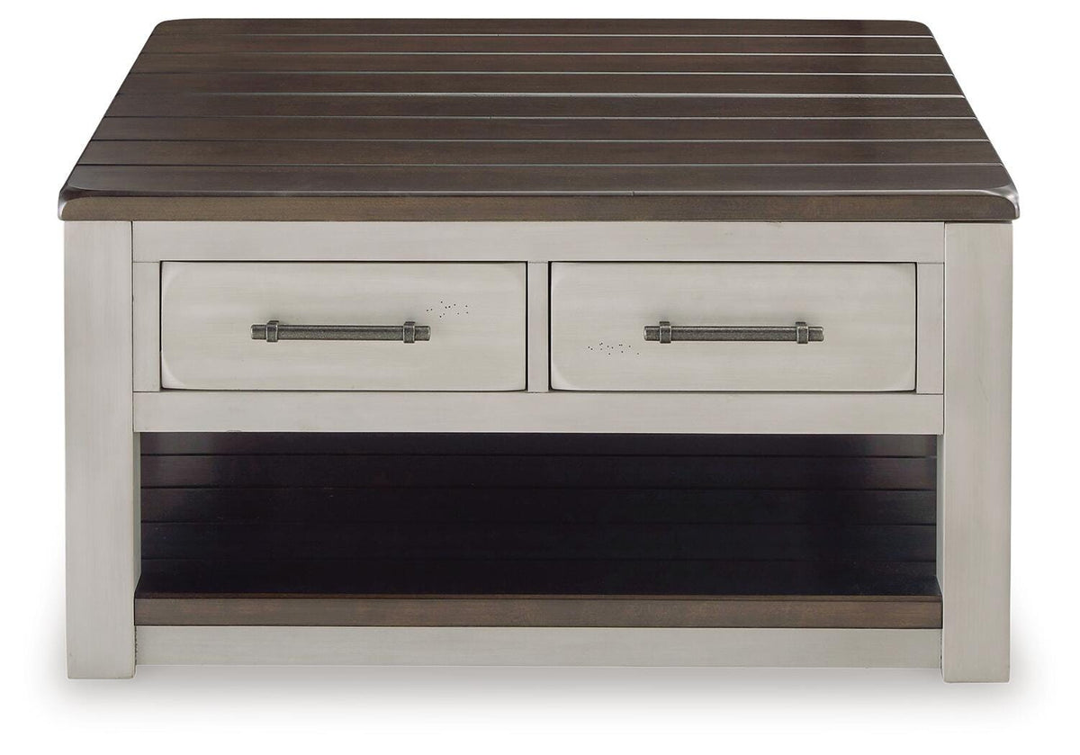Darborn Lift-top Coffee Table and 2 Chairside End Tables