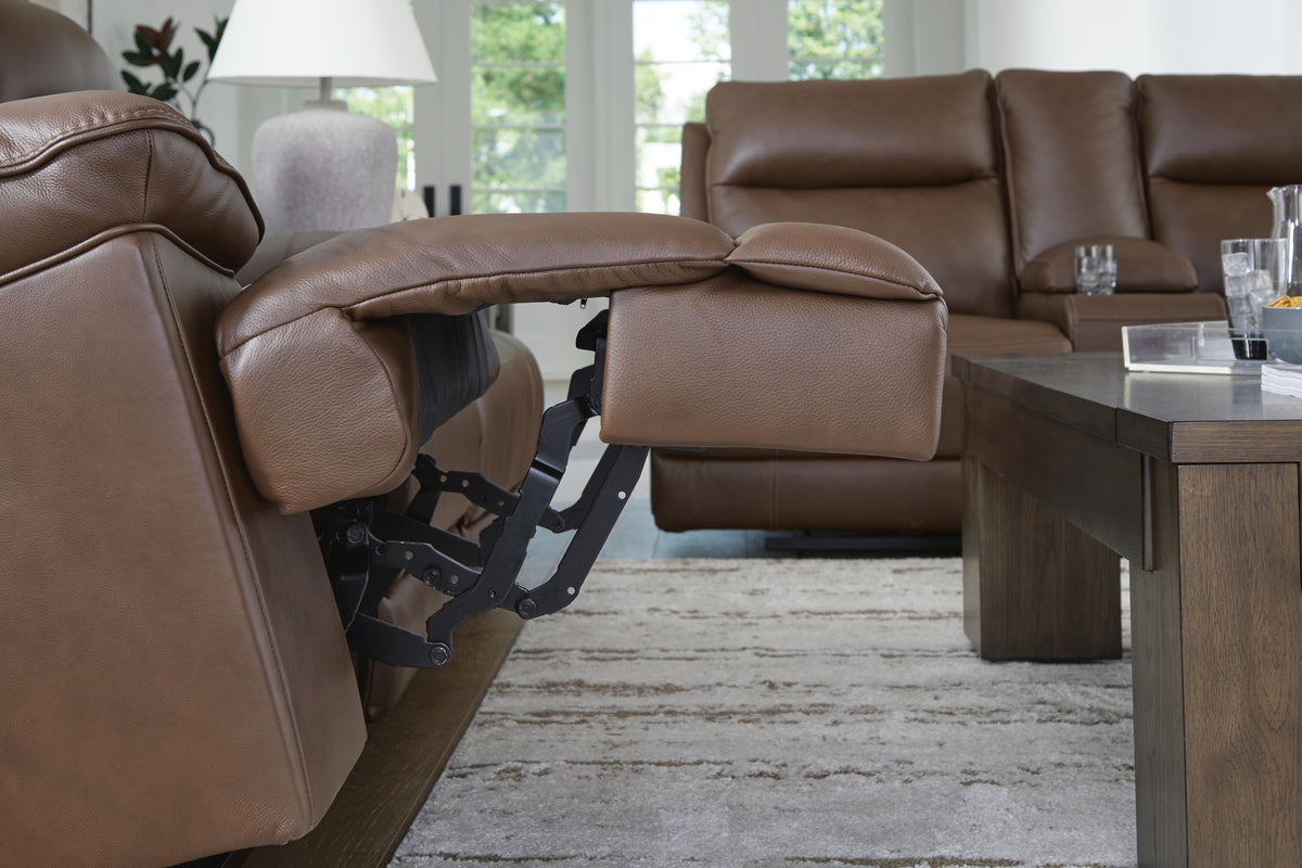 VonRyan PWR REC Sofa with ADJ Headrest Leather