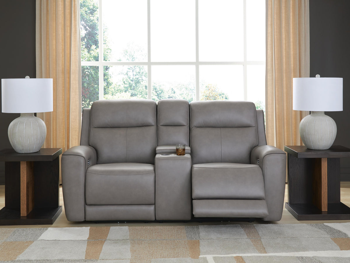 5Z-Comfort PWR REC Loveseat/CON/ADJ HDRST Leather