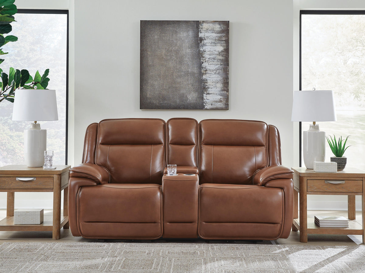 Healy Pier PWR REC Loveseat/CON/ADJ HDRST Leather