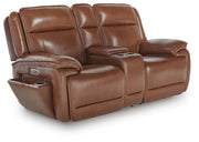 Healy Pier PWR REC Loveseat/CON/ADJ HDRST Leather