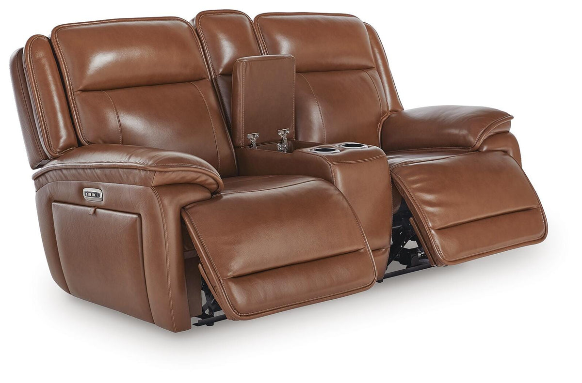 Healy Pier PWR REC Loveseat/CON/ADJ HDRST Leather