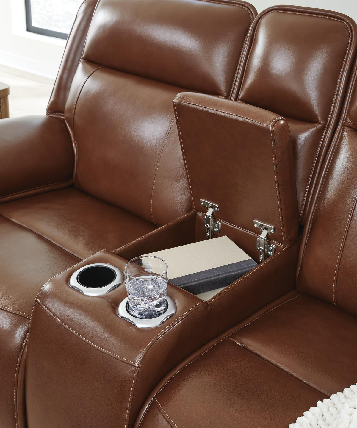 Healy Pier PWR REC Loveseat/CON/ADJ HDRST Leather