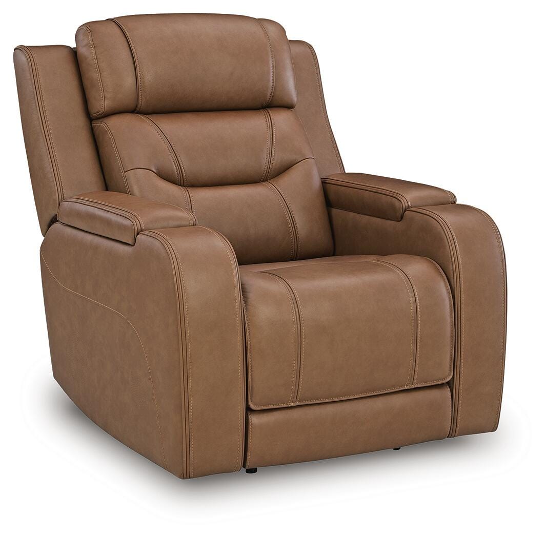 Knightington Power Recliner w/Audio Seating Leather