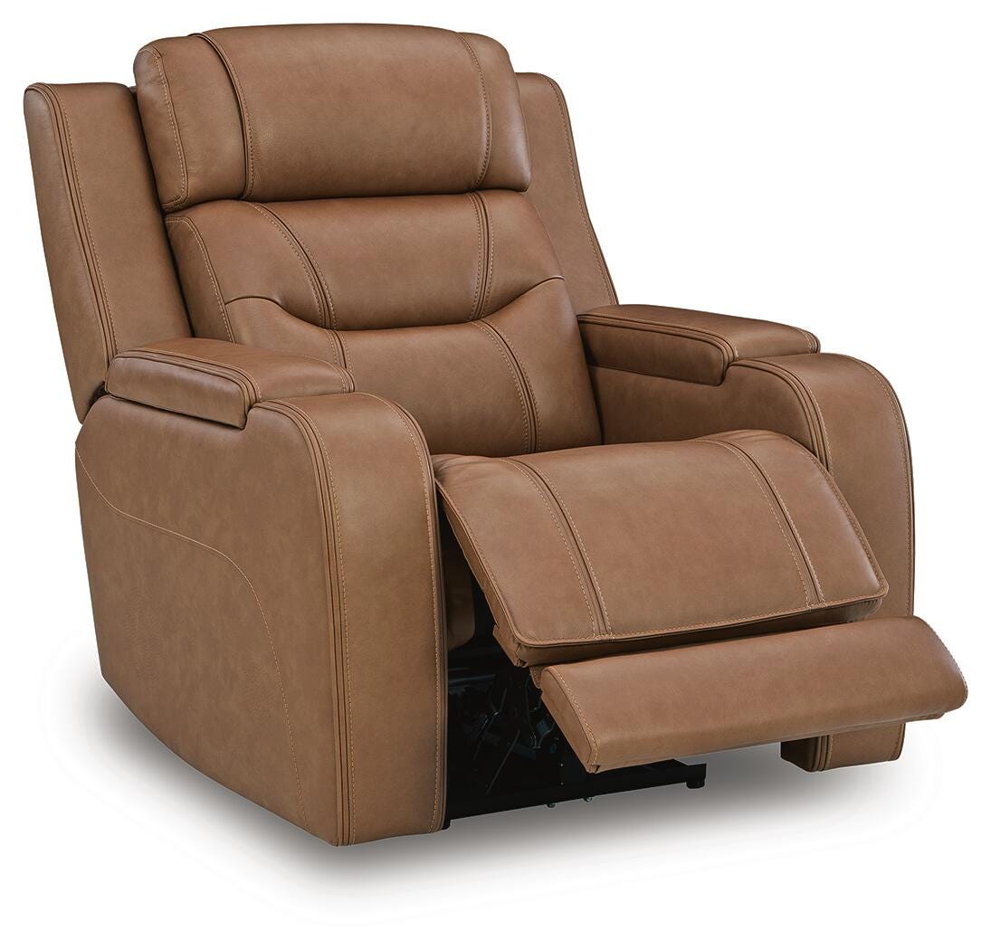 Knightington Power Recliner w/Audio Seating Leather