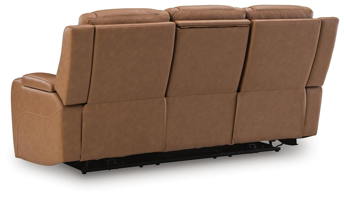 Knightington PWR REC Sofa w/Audio Seating Leather