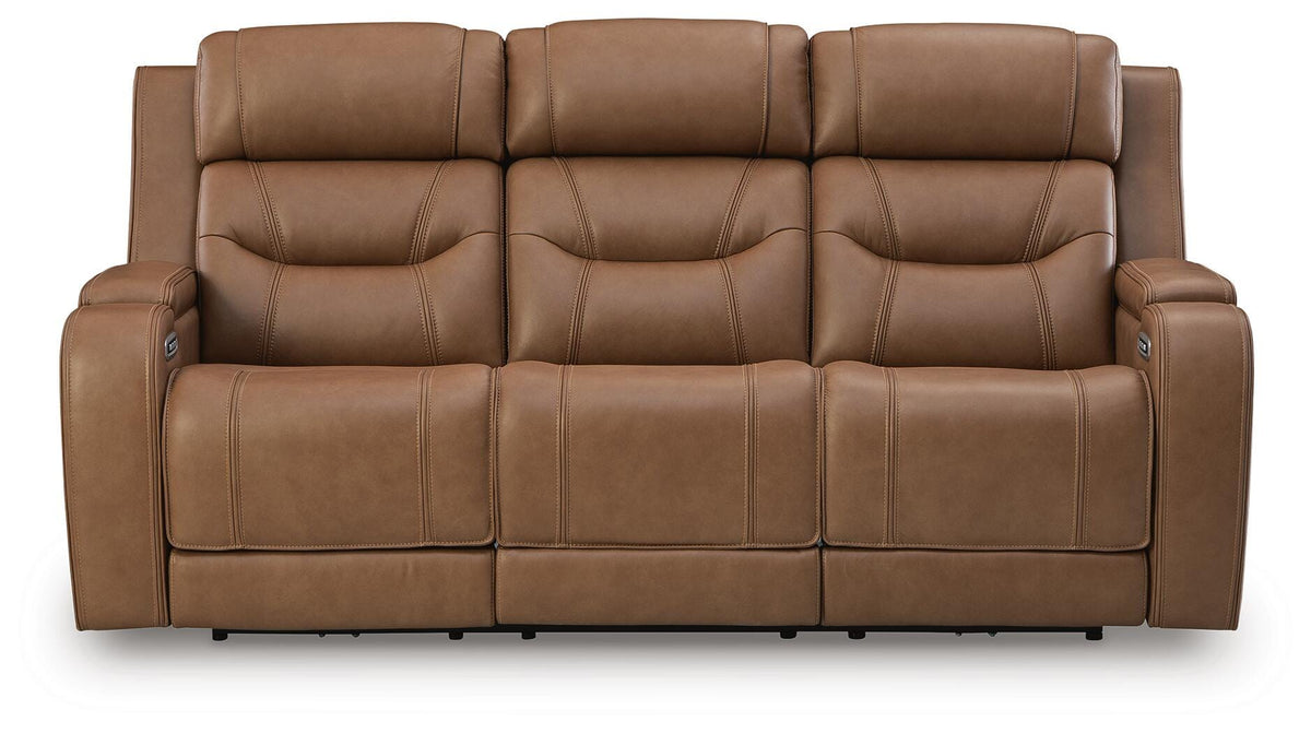 Knightington PWR REC Sofa w/Audio Seating Leather