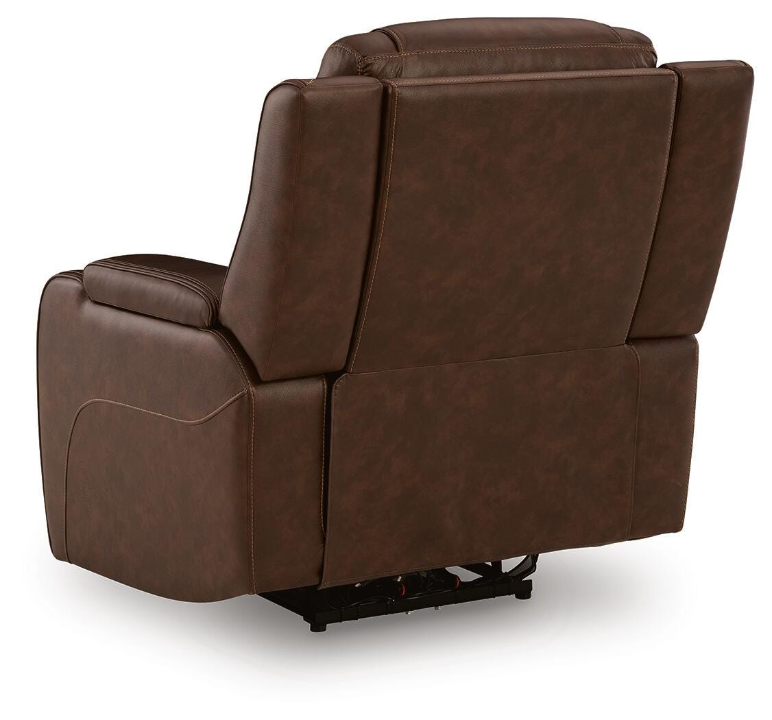 Knightington Power Recliner w/Audio Seating Leather