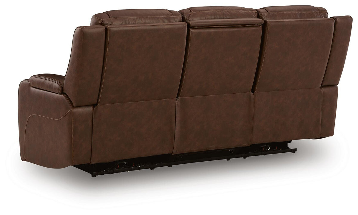 Knightington PWR REC Sofa w/Audio Seating Leather