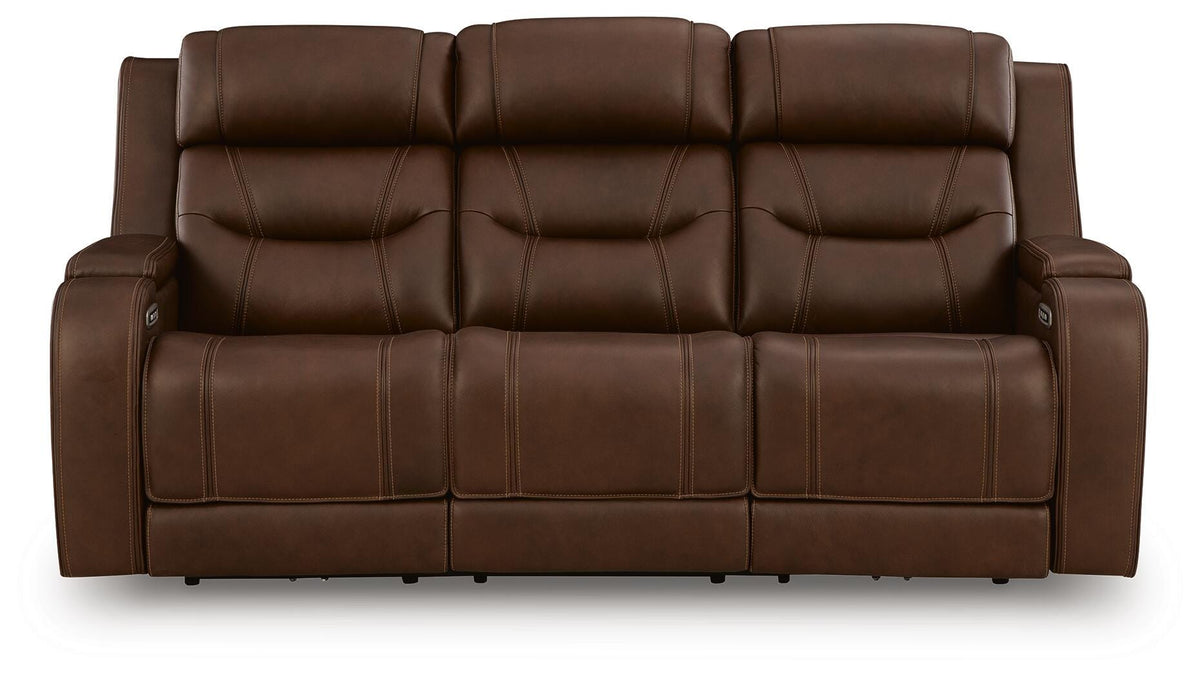 Knightington PWR REC Sofa w/Audio Seating Leather