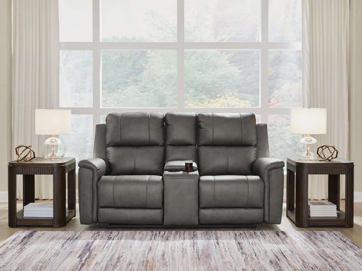 Bleckley PWR REC Loveseat/CON/ADJ HDRST Leather