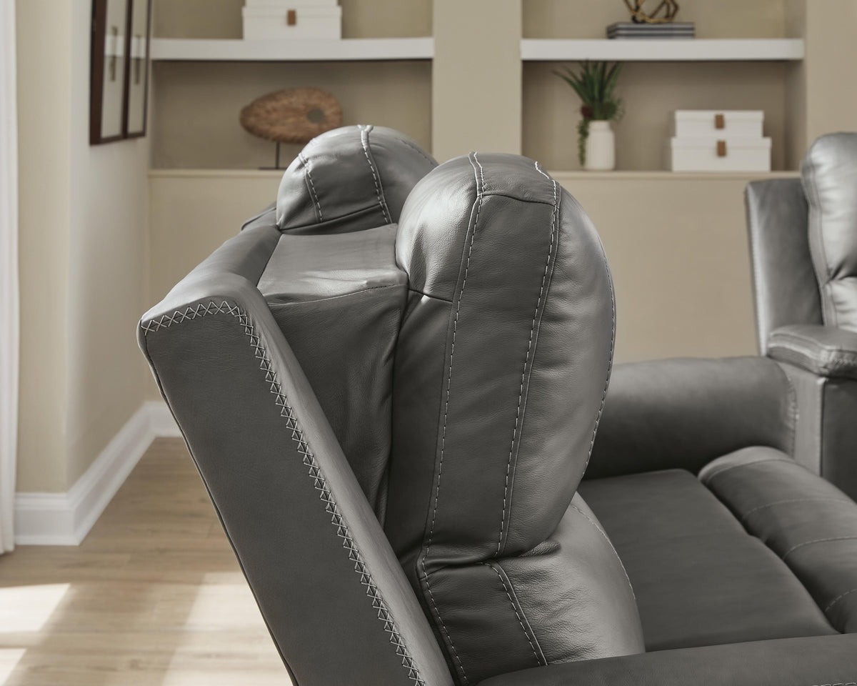 Bleckley PWR REC Sofa with ADJ Headrest Leather