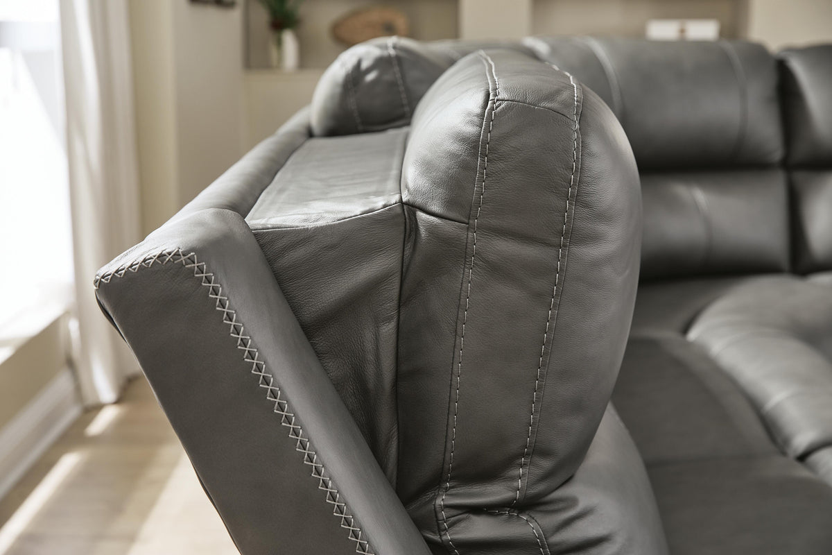 Bleckley 6-Piece Power Reclining Sectional Leather