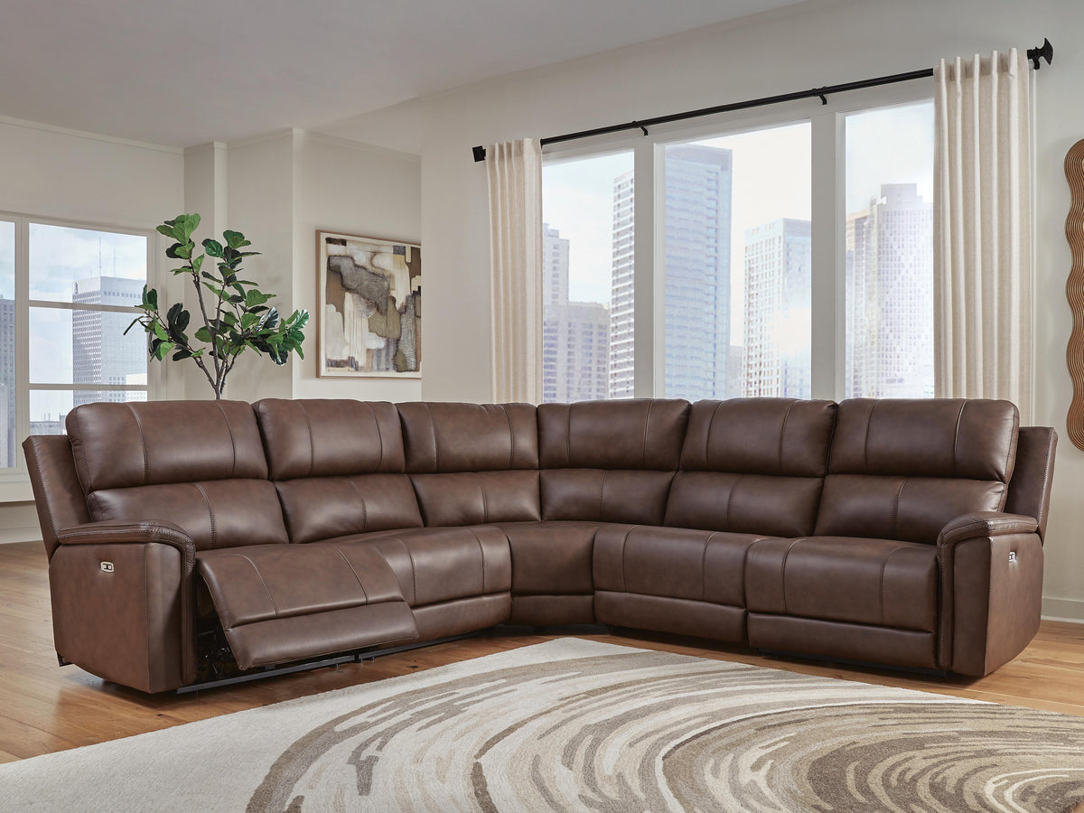 Bleckley 5-Piece Power Reclining Sectional Leather
