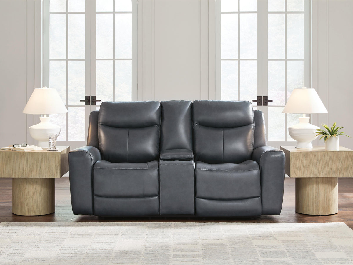 Bexhurst PWR REC Loveseat/CON/ADJ HDRST Leather