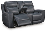 Bexhurst PWR REC Loveseat/CON/ADJ HDRST Leather
