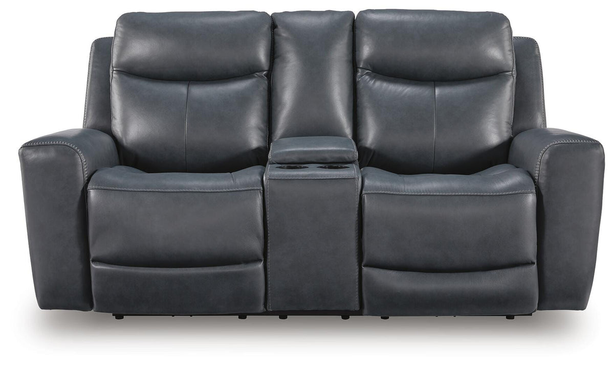 Bexhurst PWR REC Loveseat/CON/ADJ HDRST Leather