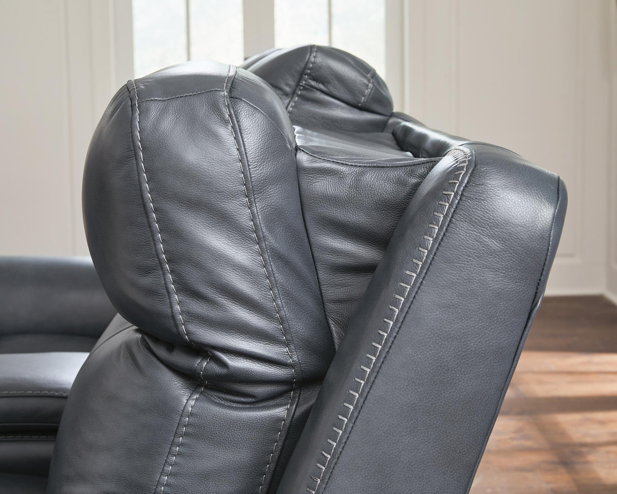 Bexhurst PWR REC Loveseat/CON/ADJ HDRST Leather