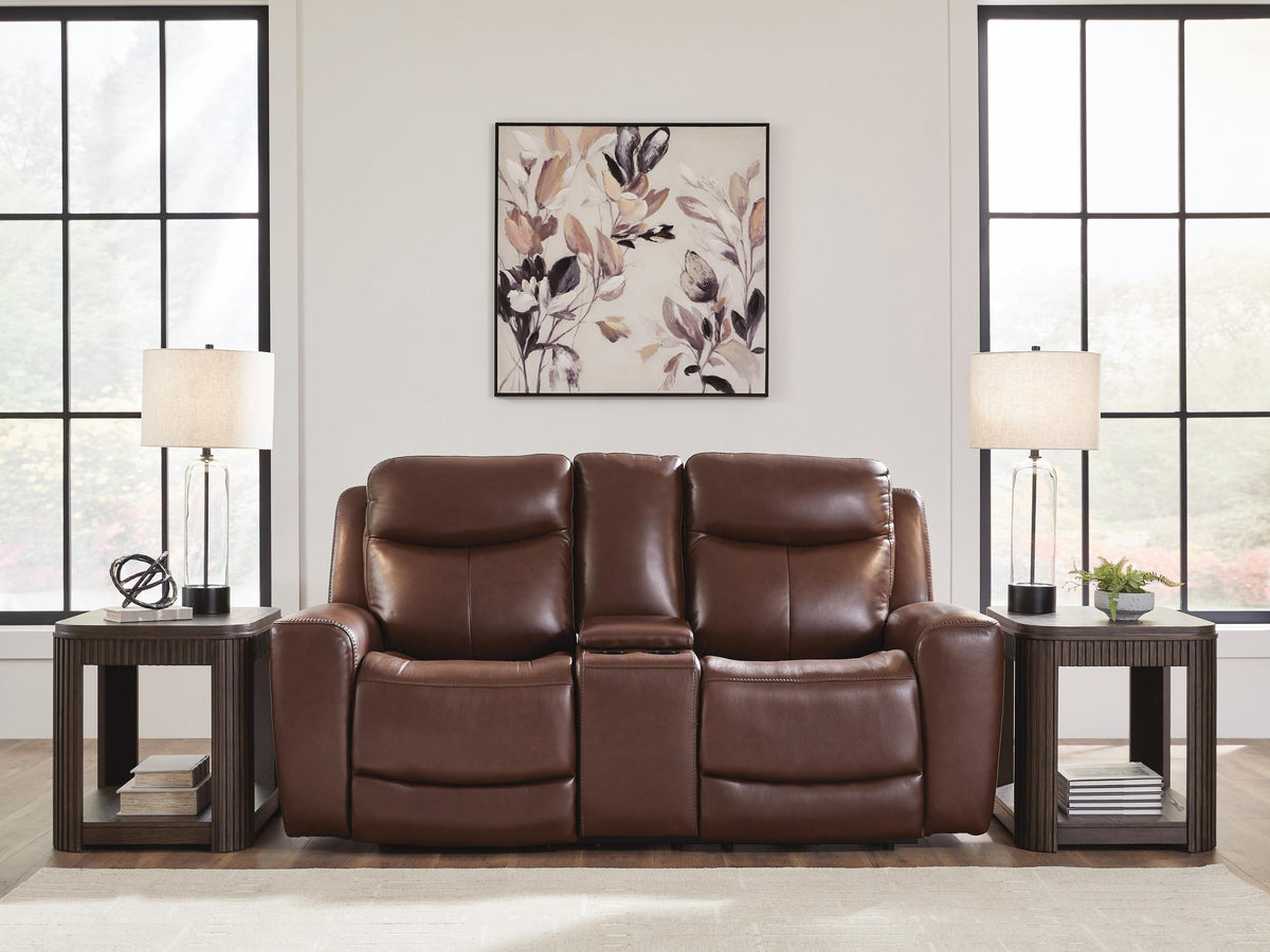 Bexhurst PWR REC Loveseat/CON/ADJ HDRST Leather