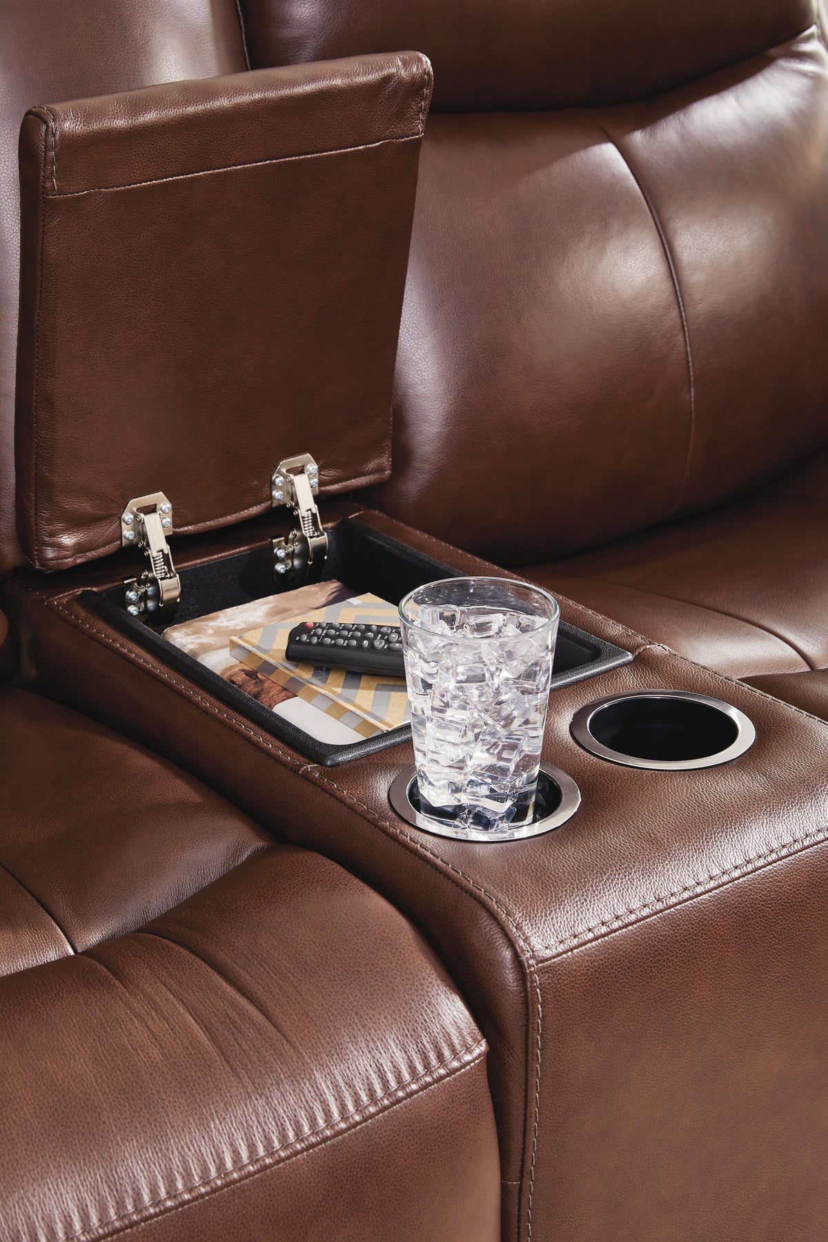Bexhurst PWR REC Loveseat/CON/ADJ HDRST Leather