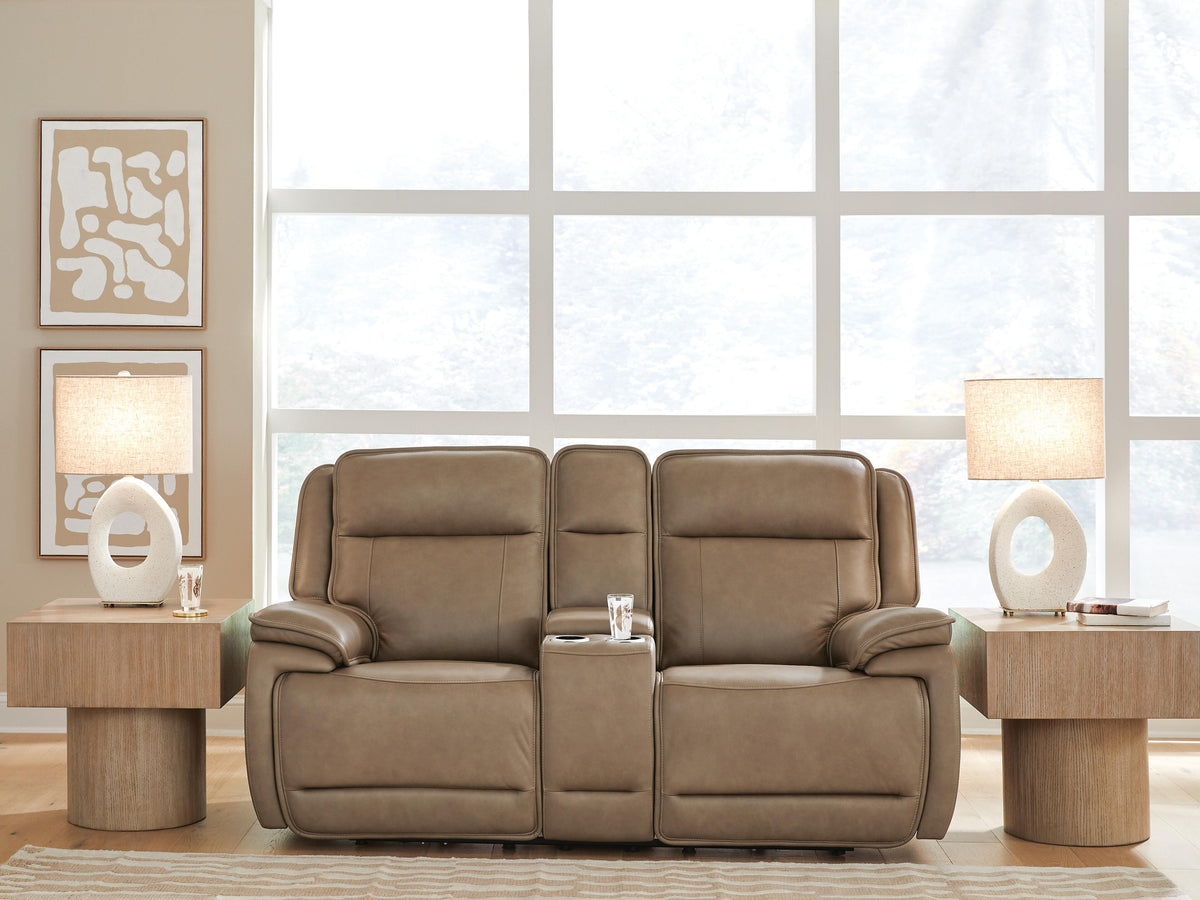 Glencroft PWR REC Loveseat/CON/ADJ HDRST Leather