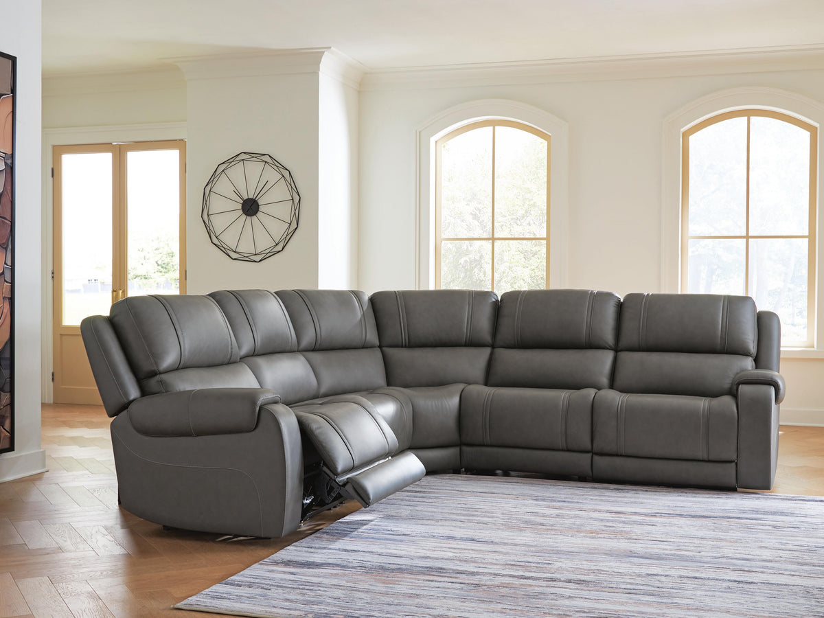 5Z - Pittson 5-Piece Power Reclining Sectional Leather