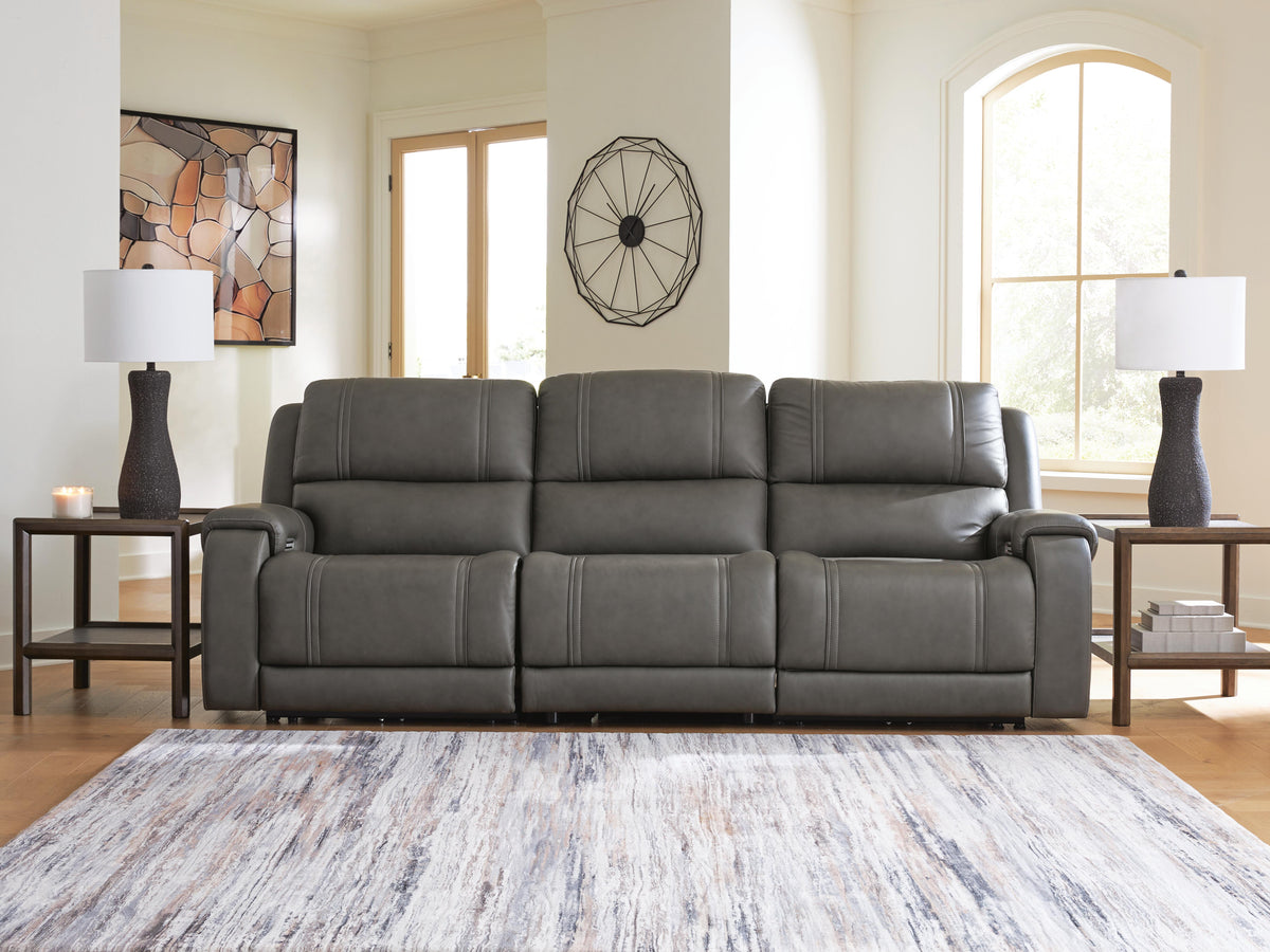 5Z - Pittson 3-Piece Power Sectional Reclining Sofa Leather
