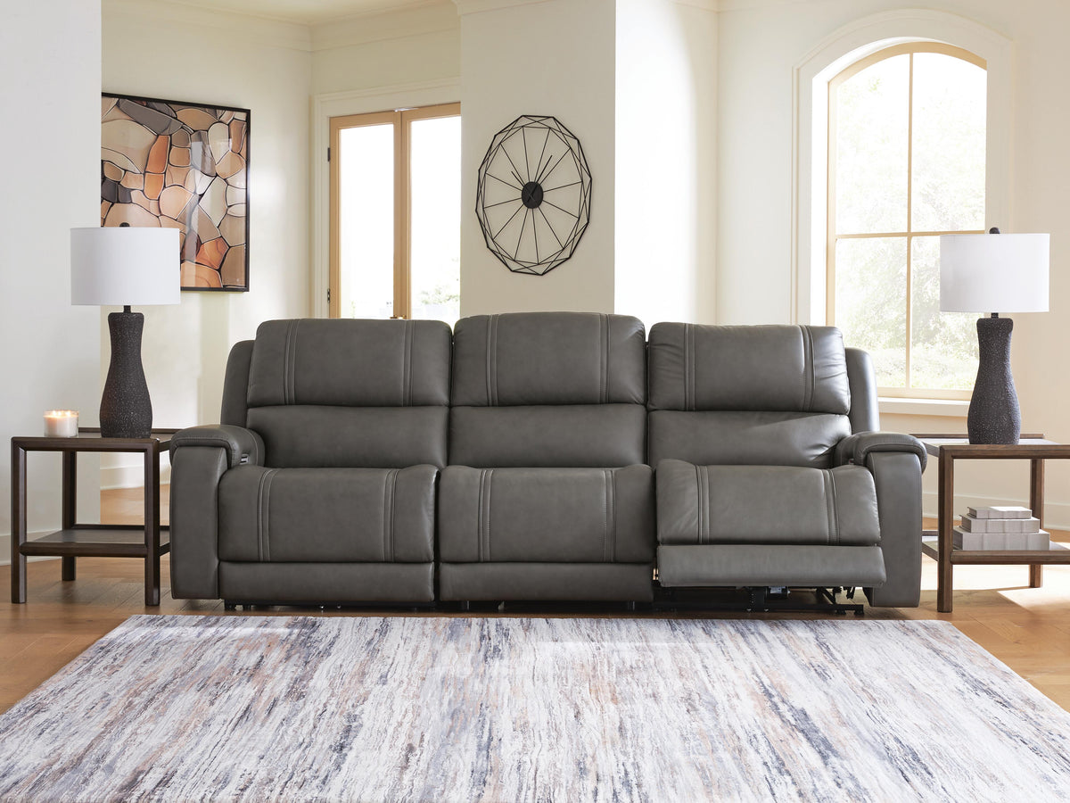 5Z - Pittson 3-Piece Power Sectional Reclining Sofa Leather