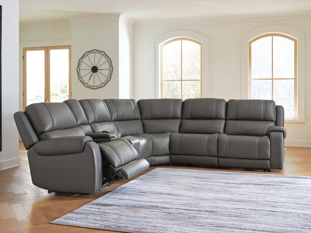 5Z - Pittson 6-Piece Power Reclining Sectional Leather