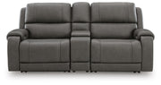 5Z - Pittson 3-Piece Power Reclining Sectional Loveseat with Console Leather