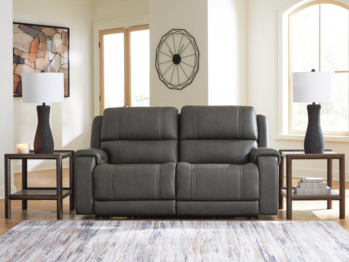 5Z - Pittson 2-Piece Power Reclining Sectional Loveseat Leather