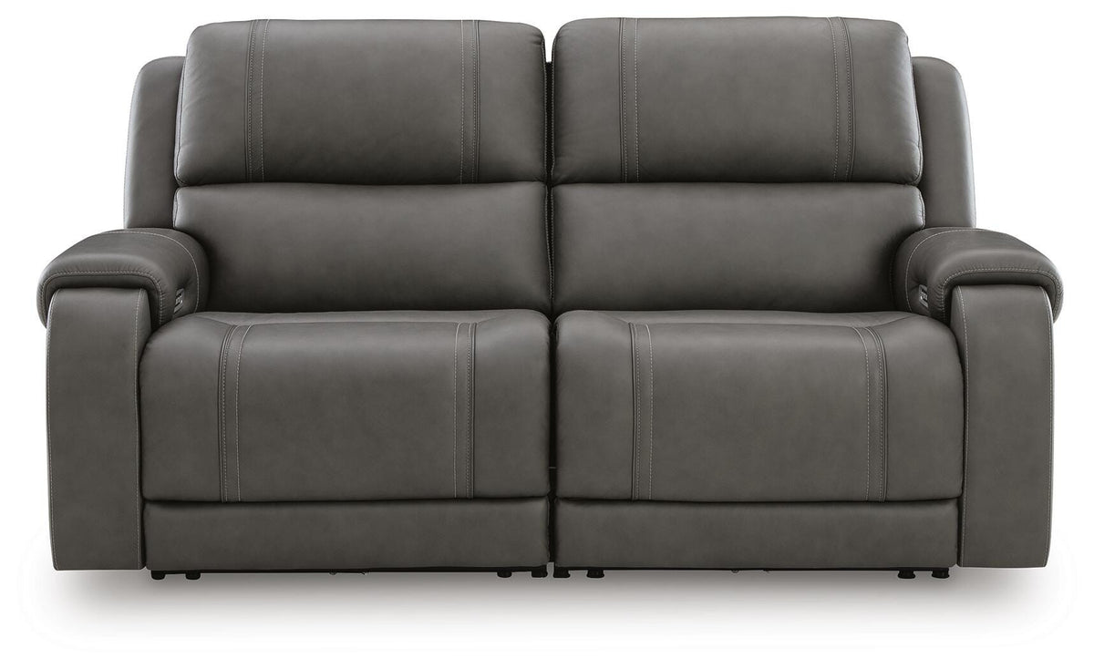 5Z - Pittson 2-Piece Power Reclining Sectional Loveseat Leather