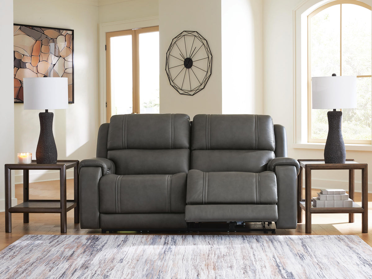 5Z - Pittson 2-Piece Power Reclining Sectional Loveseat Leather