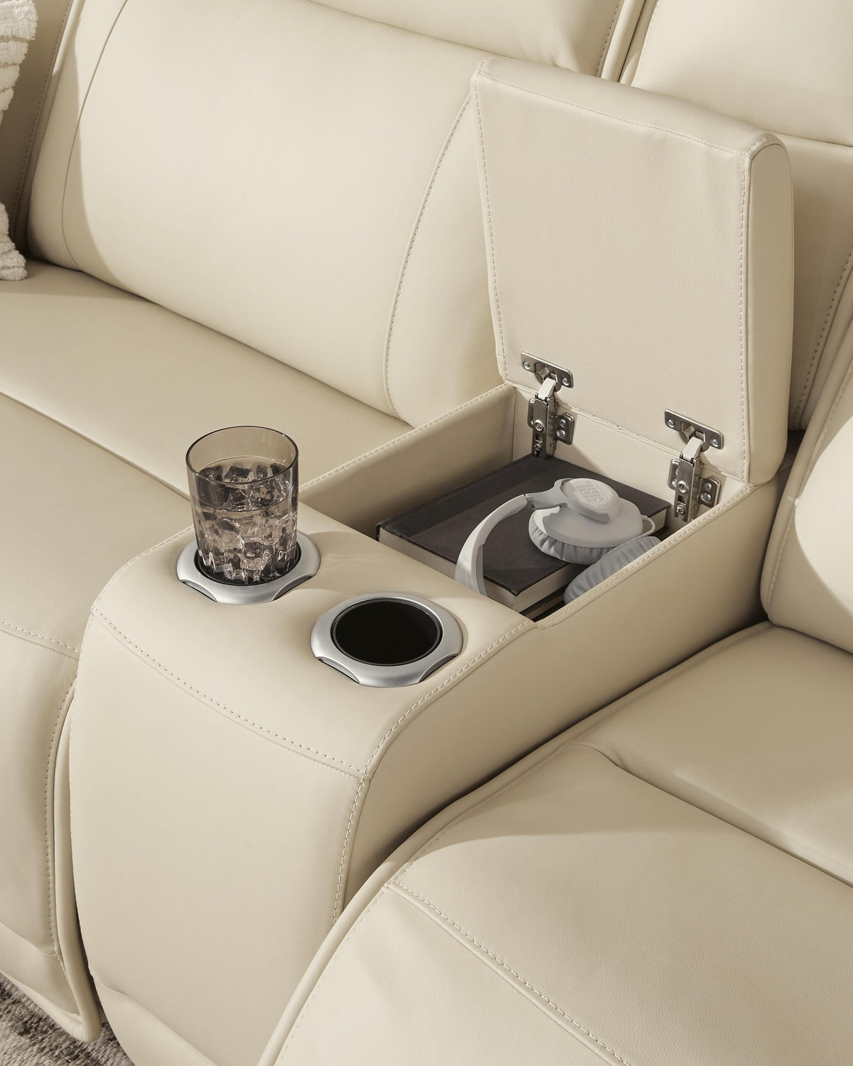 Double Deal 5-Piece Reclining Sectional with Console Leather