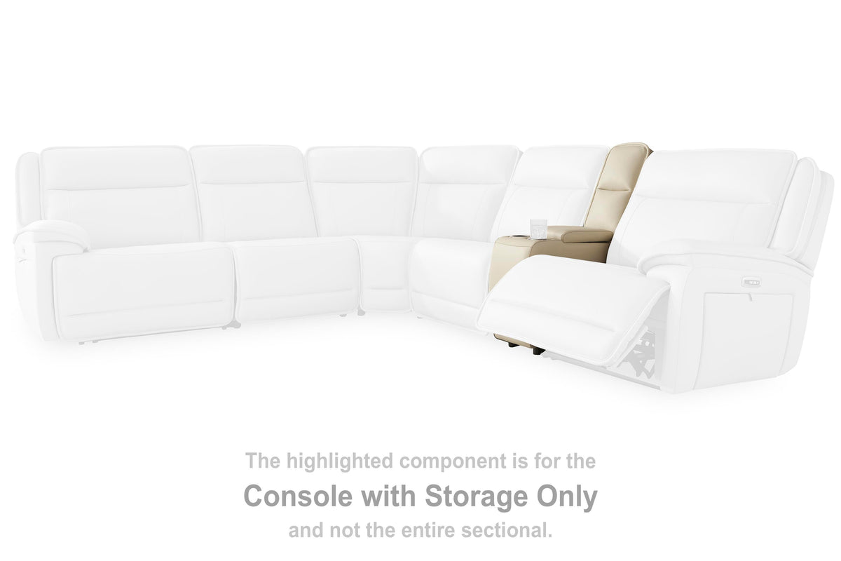 Double Deal Console with Storage Leather