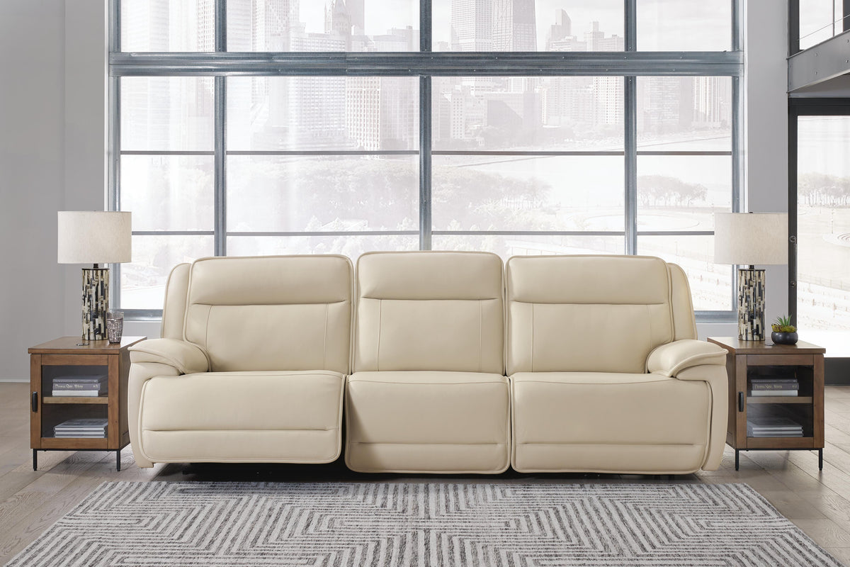 Double Deal 3-Piece Power Reclining Sofa Sectional Leather