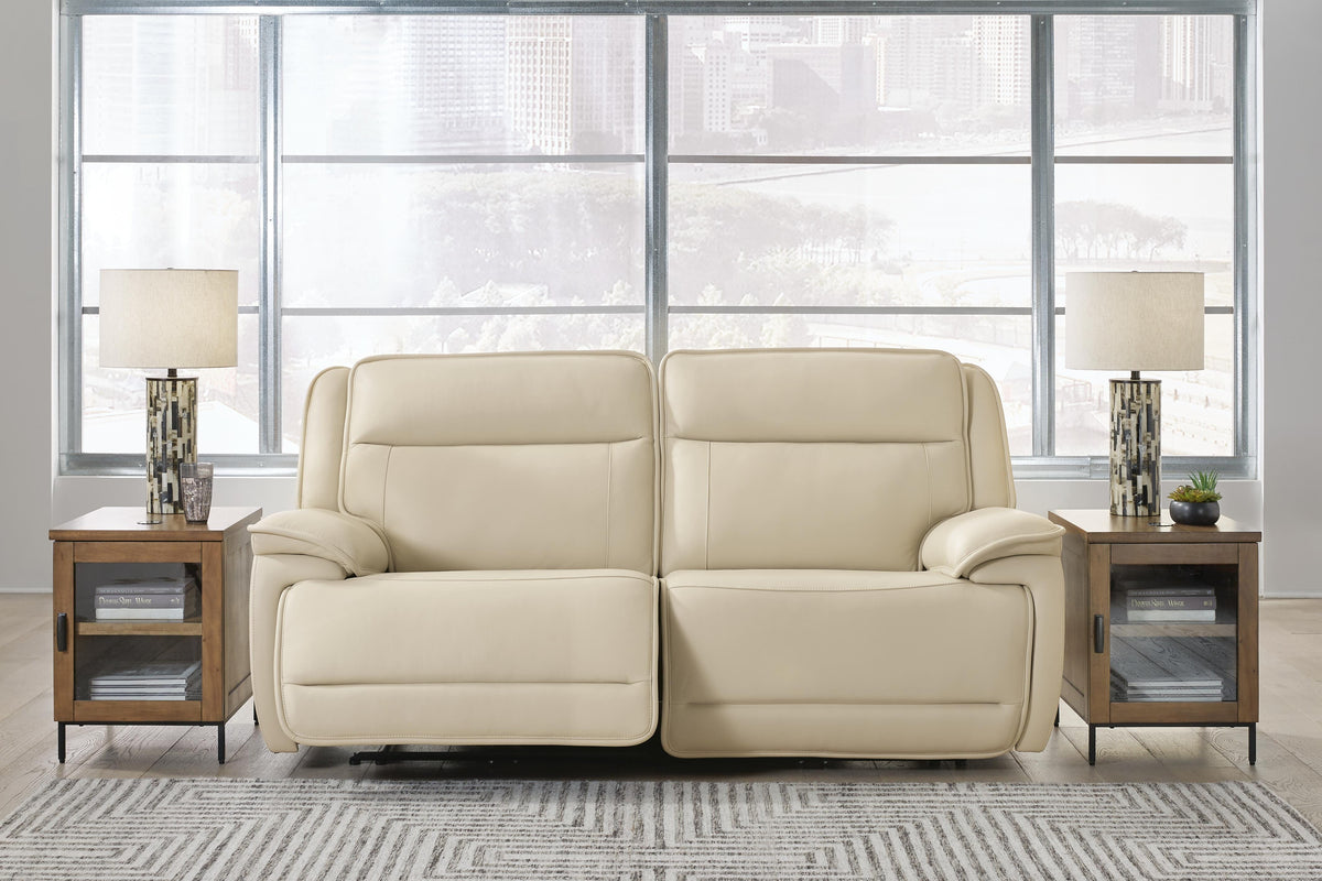 Double Deal 2-Piece Power Reclining Loveseat Sectional Leather