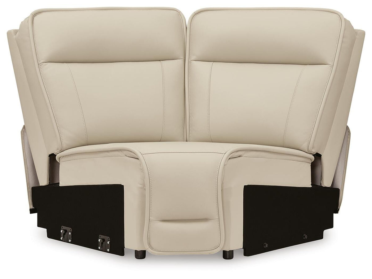 Double Deal 5-Piece Reclining Sectional with Console Leather