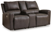 Boxmere DBL REC PWR Loveseat w/Console Leather