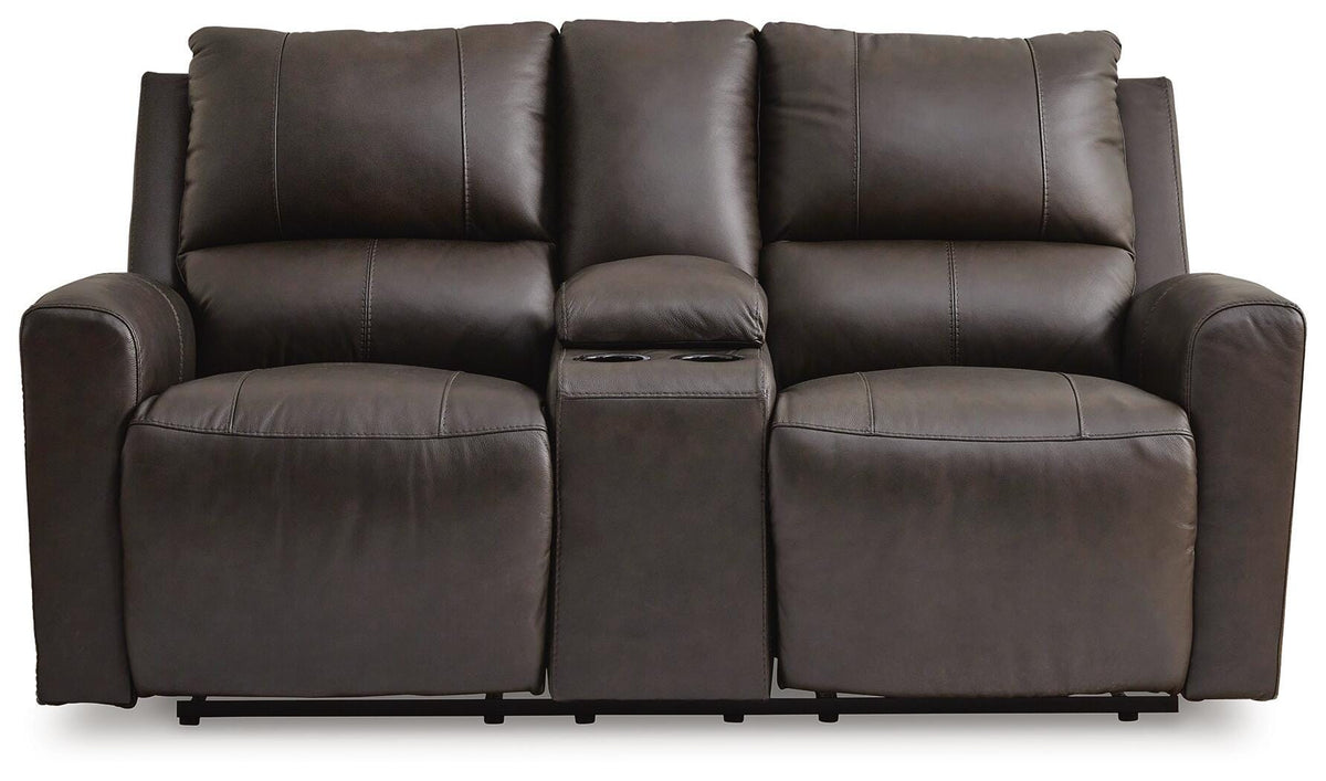 Boxmere DBL REC PWR Loveseat w/Console Leather
