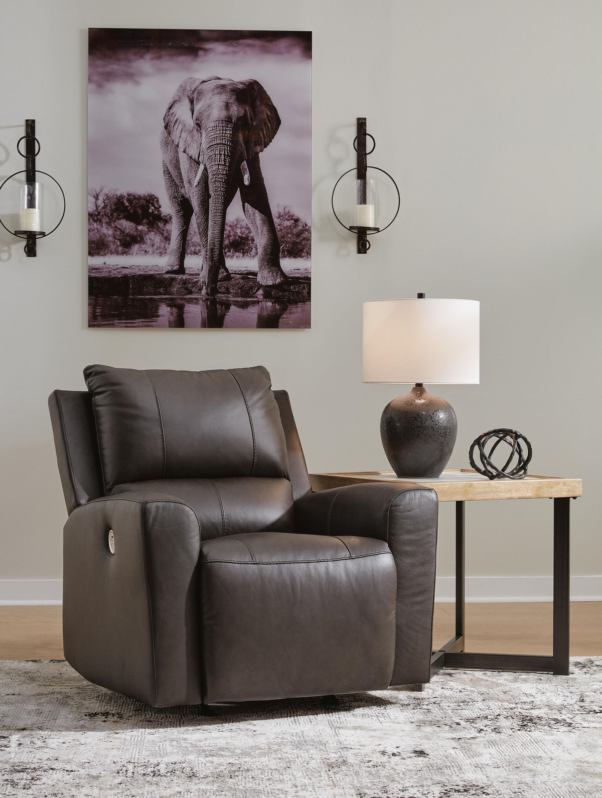 Boxmere Power Rocker Recliner Leather