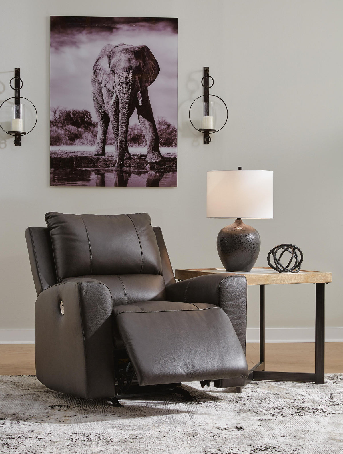 Boxmere Power Rocker Recliner Leather