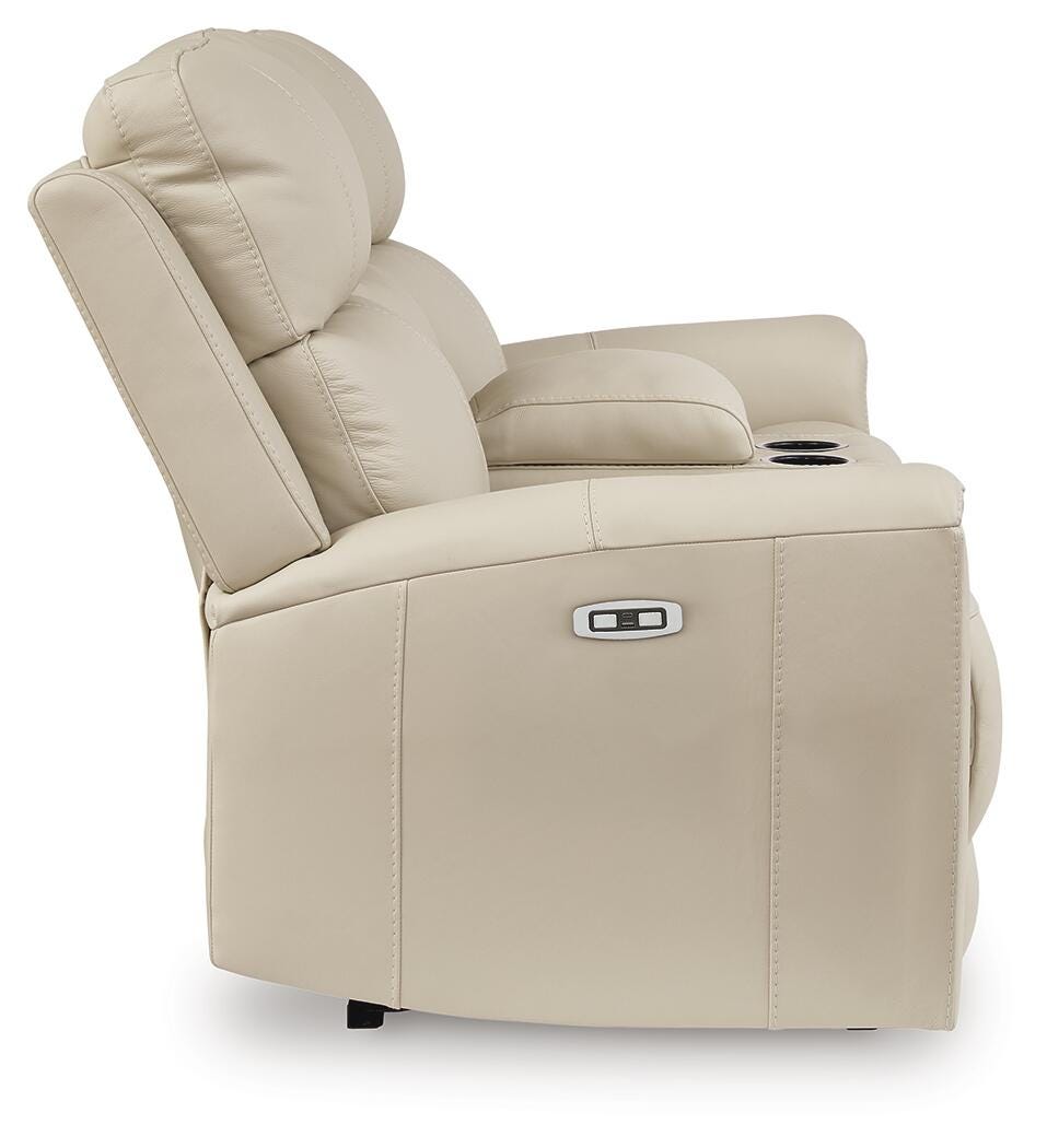 Dahlmoore DBL REC PWR Loveseat w/Console Leather