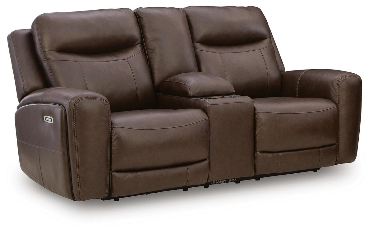 Gravier PWR REC Loveseat/CON/ADJ HDRST Leather