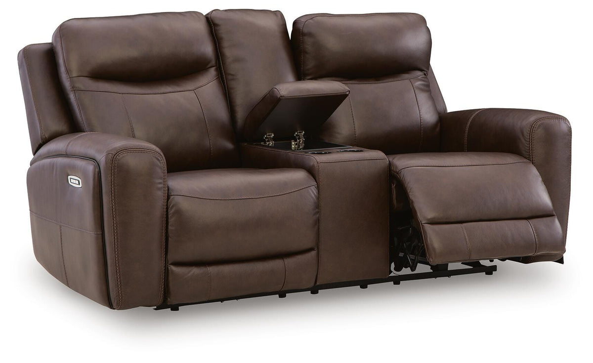 Gravier PWR REC Loveseat/CON/ADJ HDRST Leather