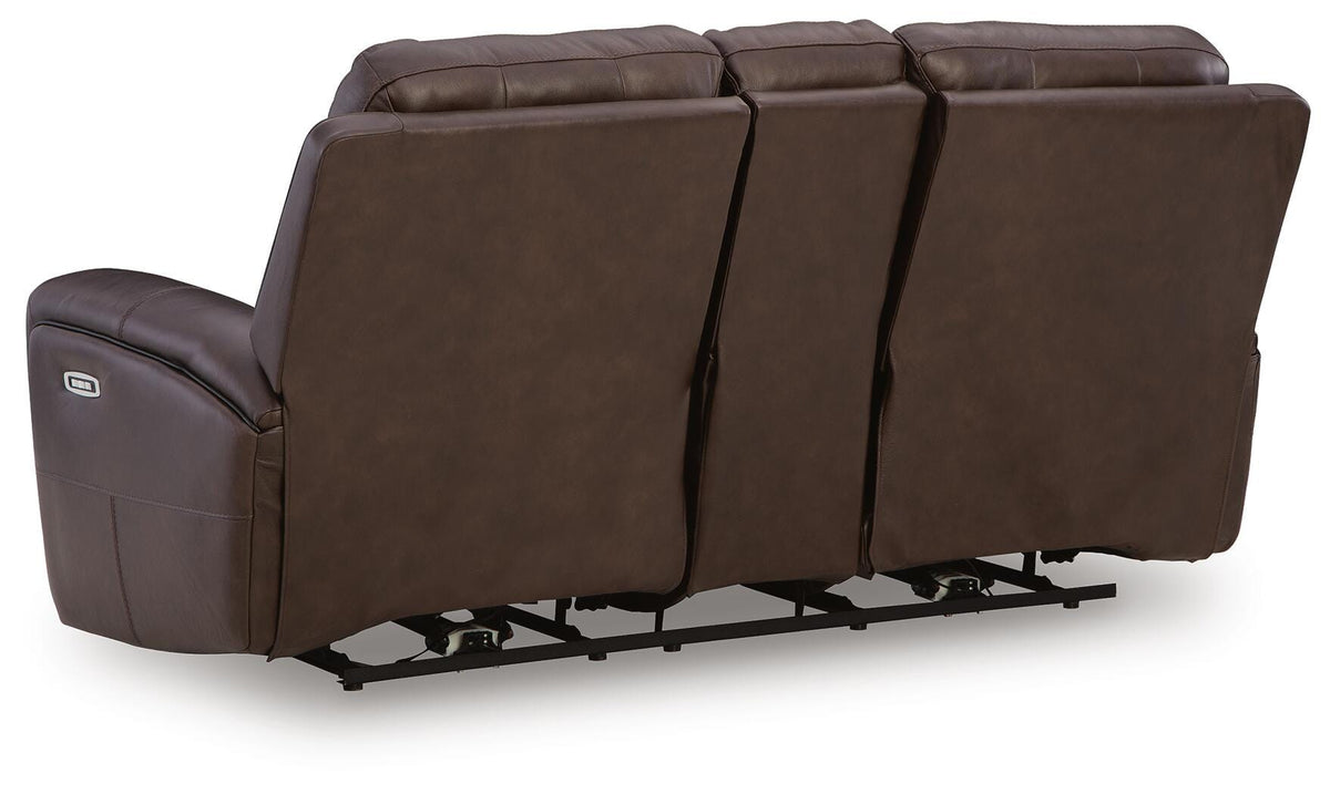 Gravier PWR REC Loveseat/CON/ADJ HDRST Leather