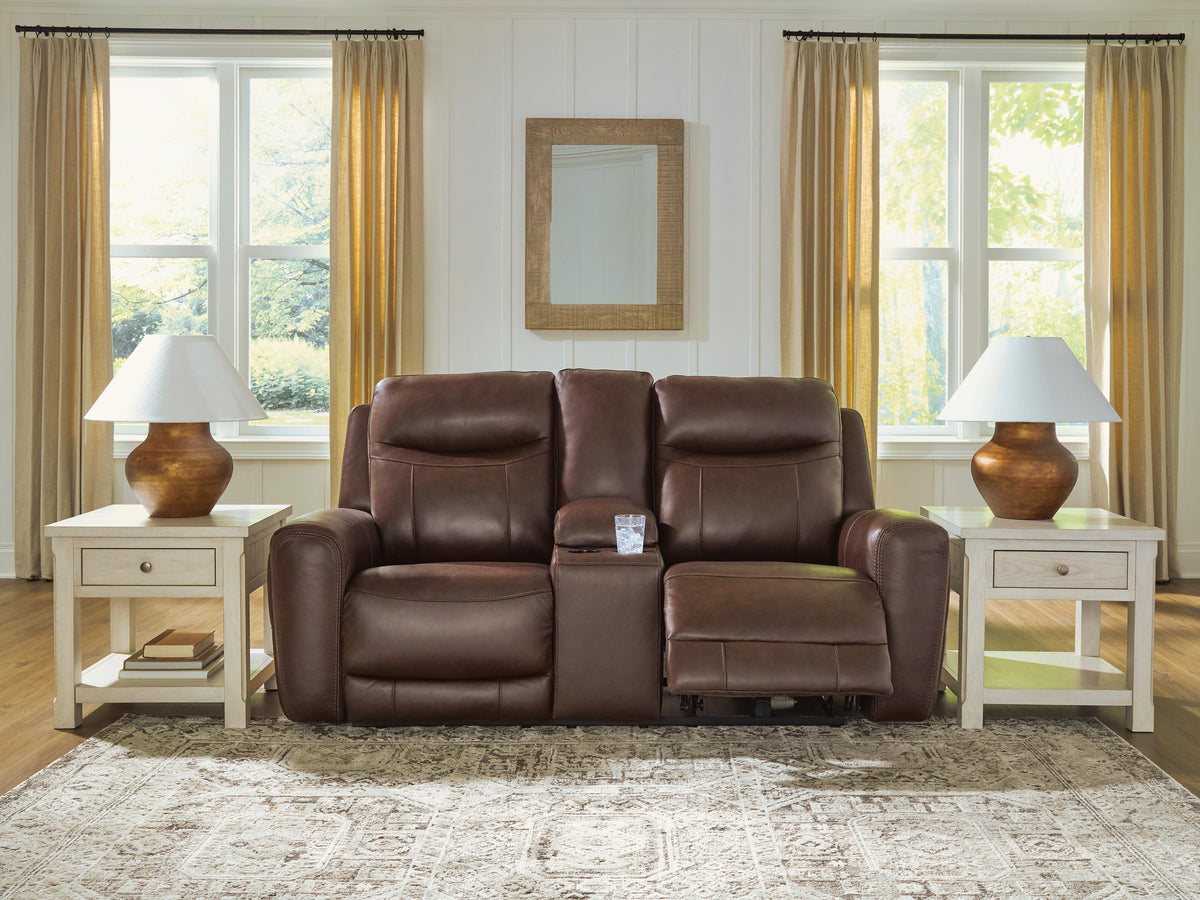 Gravier PWR REC Loveseat/CON/ADJ HDRST Leather