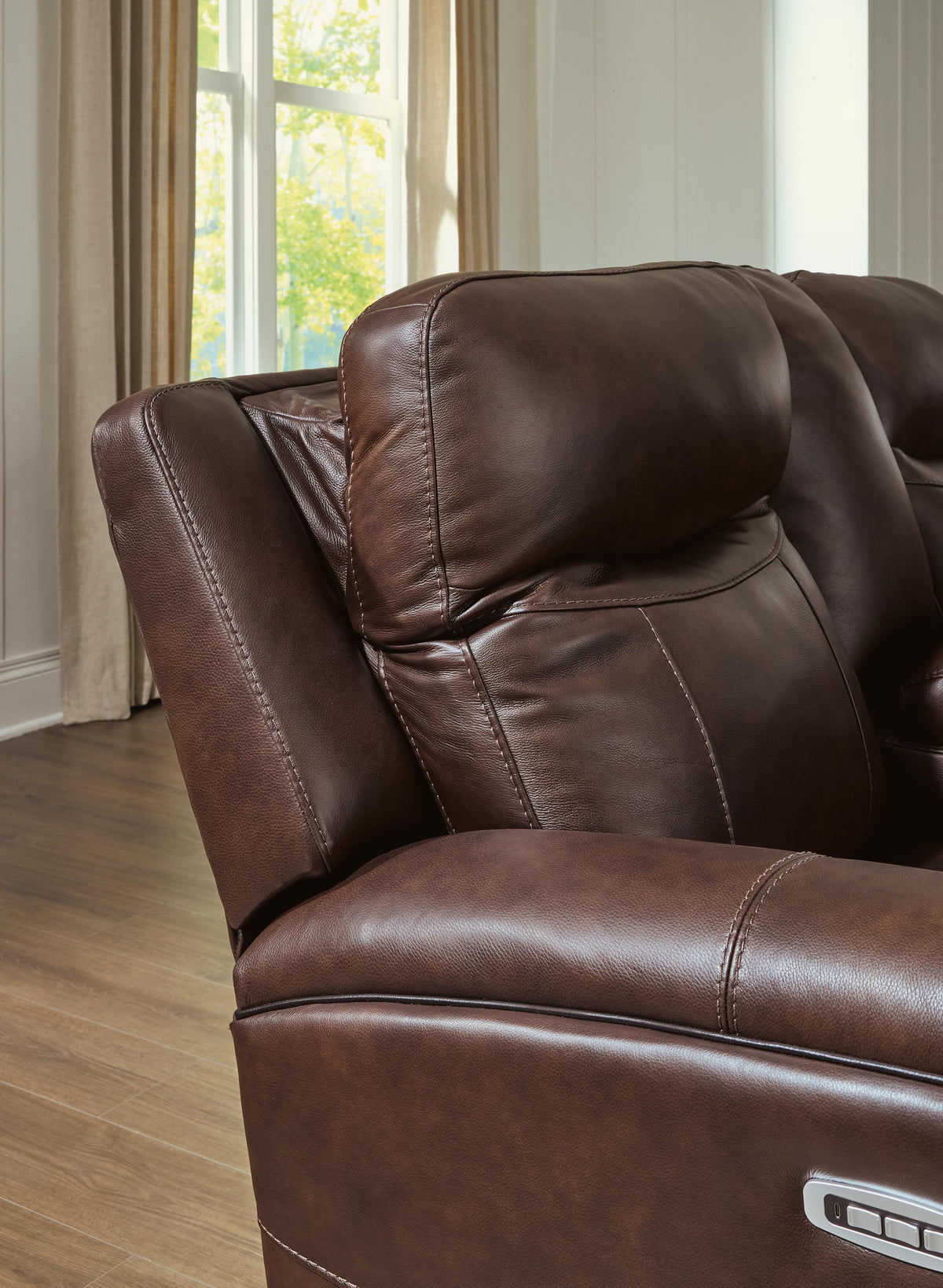 Gravier PWR REC Loveseat/CON/ADJ HDRST Leather
