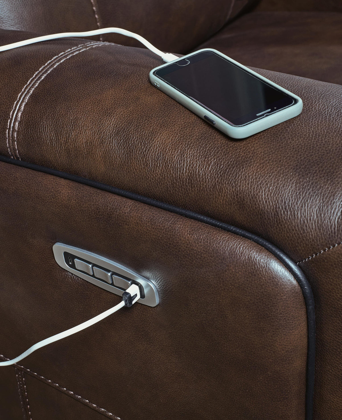 Gravier PWR REC Sofa with ADJ Headrest Leather