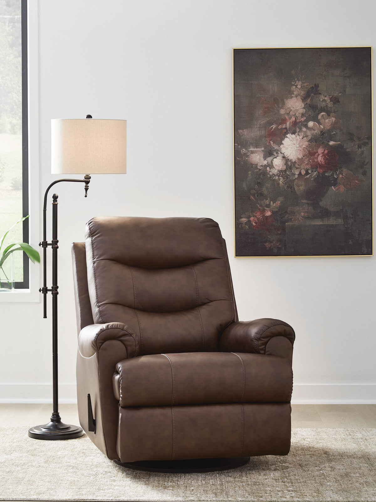 Flynwood Swivel Glider Recliner Leather